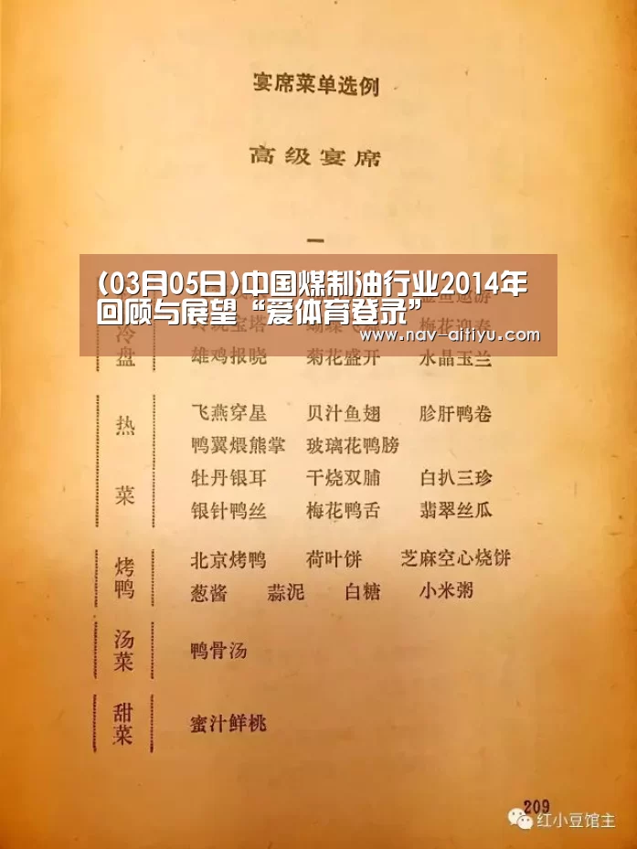 (03月05日)中国煤制油行业2014年回顾与展望“爱体育登录”(图1) 爱体育登录入口